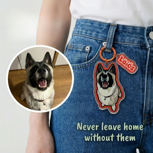 Custom Pet Shape Acrylic Keychain