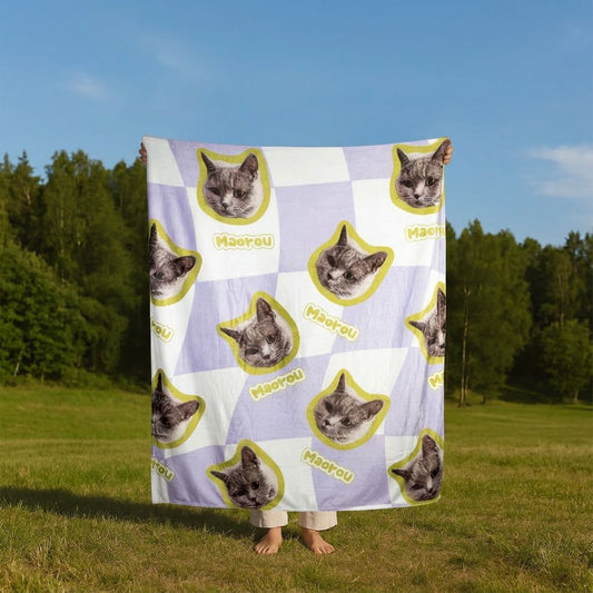 Custom Checkered Pet Blanket