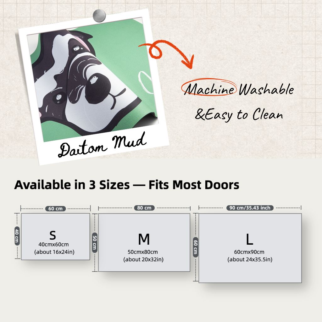 Custom Pet Graphic Diatomite Bath Mat