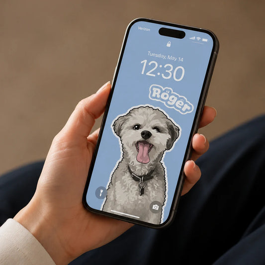 Custom Pet Portrait Digital Wallpaper