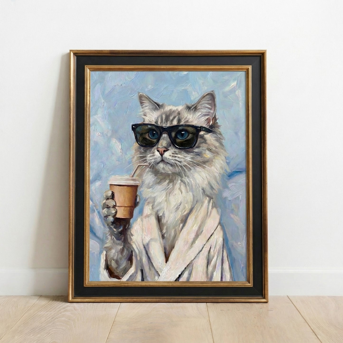 The "Lazy Morning" Series: Custom Impressionist Pet Oil Portrait