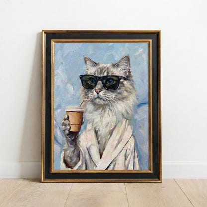 The "Lazy Morning" Series: Custom Impressionist Pet Oil Portrait
