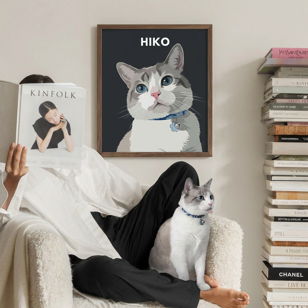 The Modernist: Custom Pet Vector Portrait