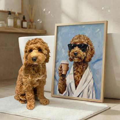 The "Lazy Morning" Series: Custom Impressionist Pet Oil Portrait