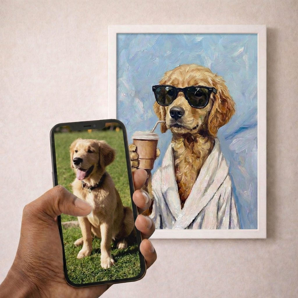 The "Lazy Morning" Series: Custom Impressionist Pet Oil Portrait