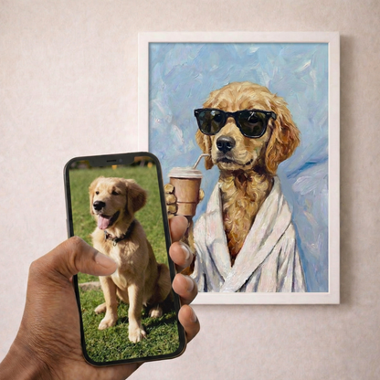 The "Lazy Morning" Series: Custom Impressionist Pet Oil Portrait