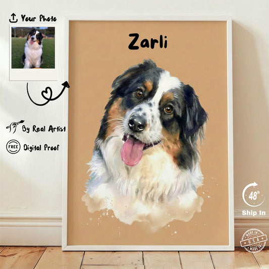 Custom Pet Watercolor Portrait