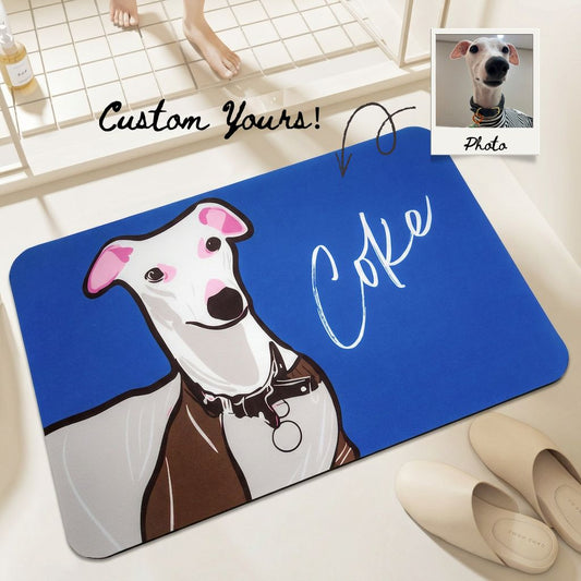 Custom Pet Graphic Diatomite Bath Mat