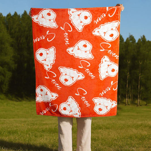 Custom Pet Line Art Blanket