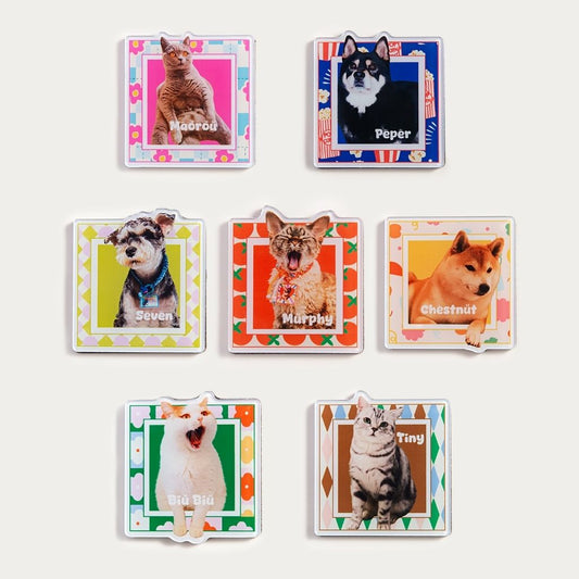 Custom Square Pet Fridge Magnet