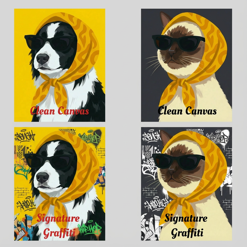 Custom Street Style Pet Portrait