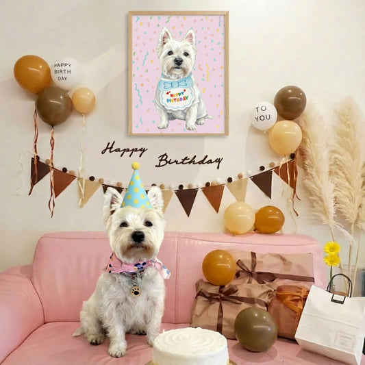 Custom Pet Birthday Portrait