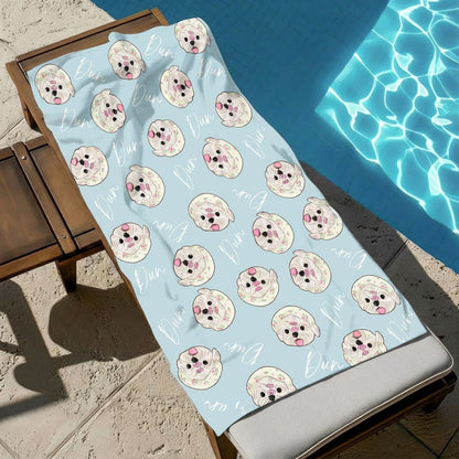 Custom Pet Graphic Beach Towel