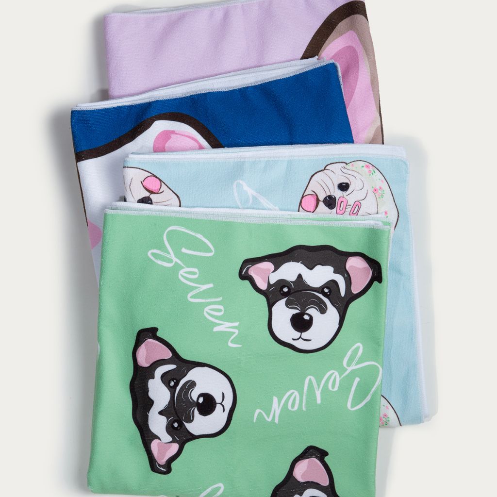 Custom Pet Graphic Beach Towel