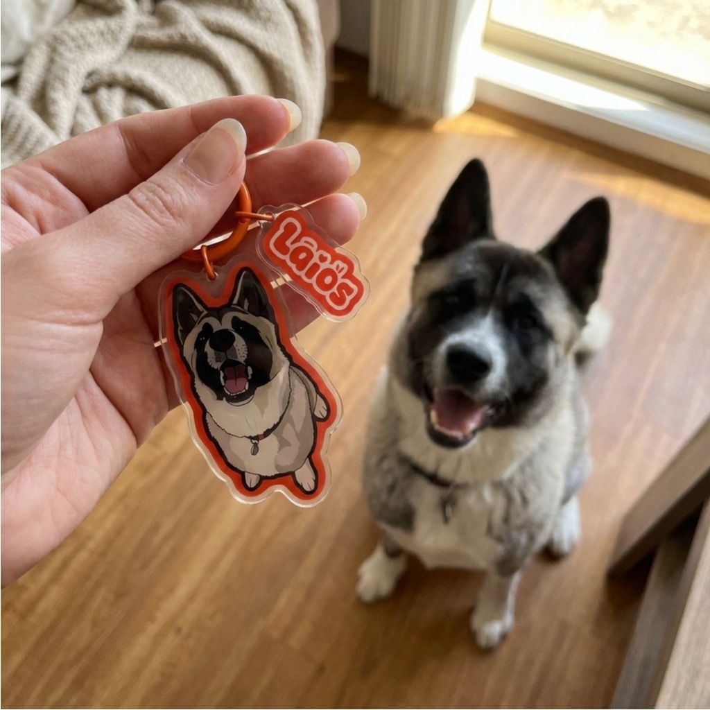 Custom Pet Shape Acrylic Keychain