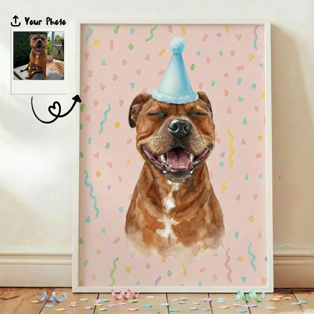 Custom Pet Birthday Portrait