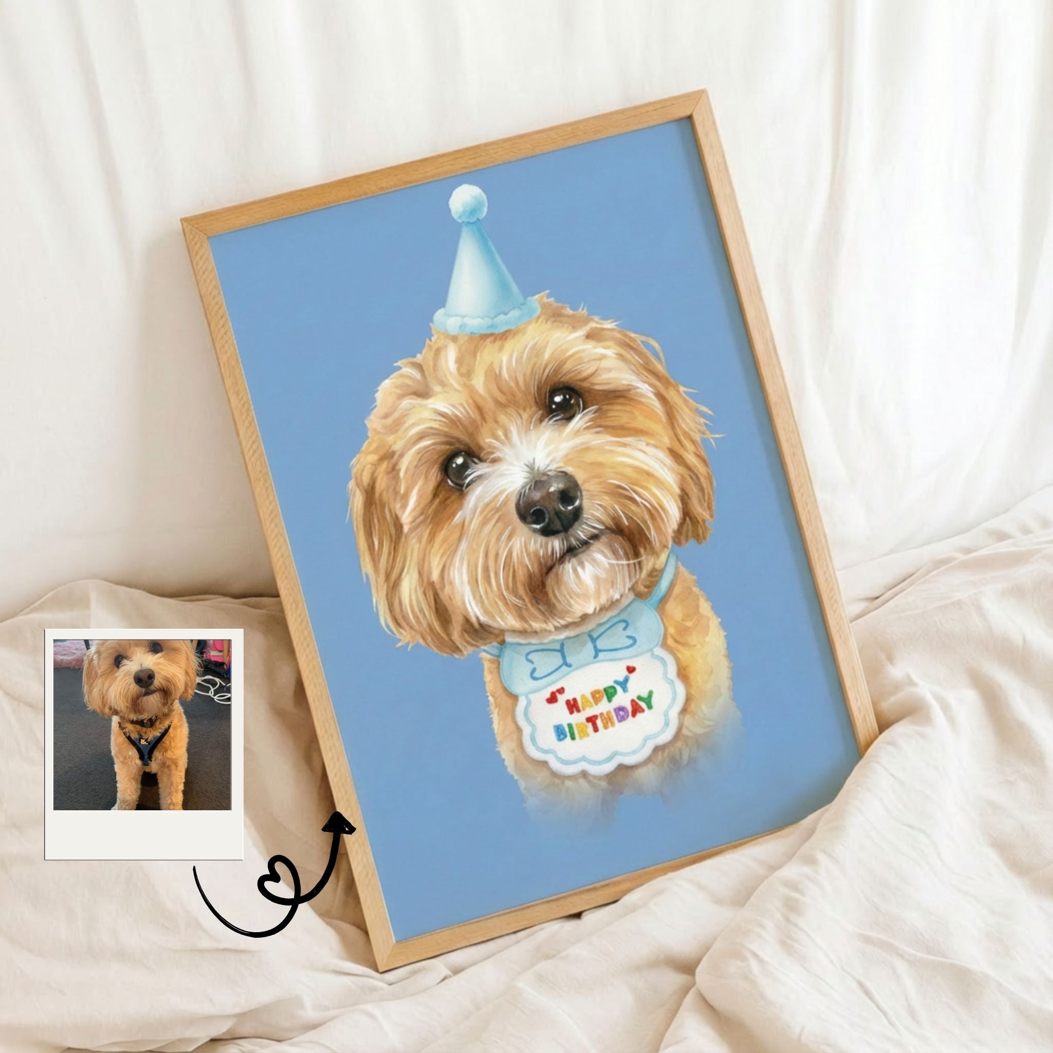 Custom Pet Birthday Portrait