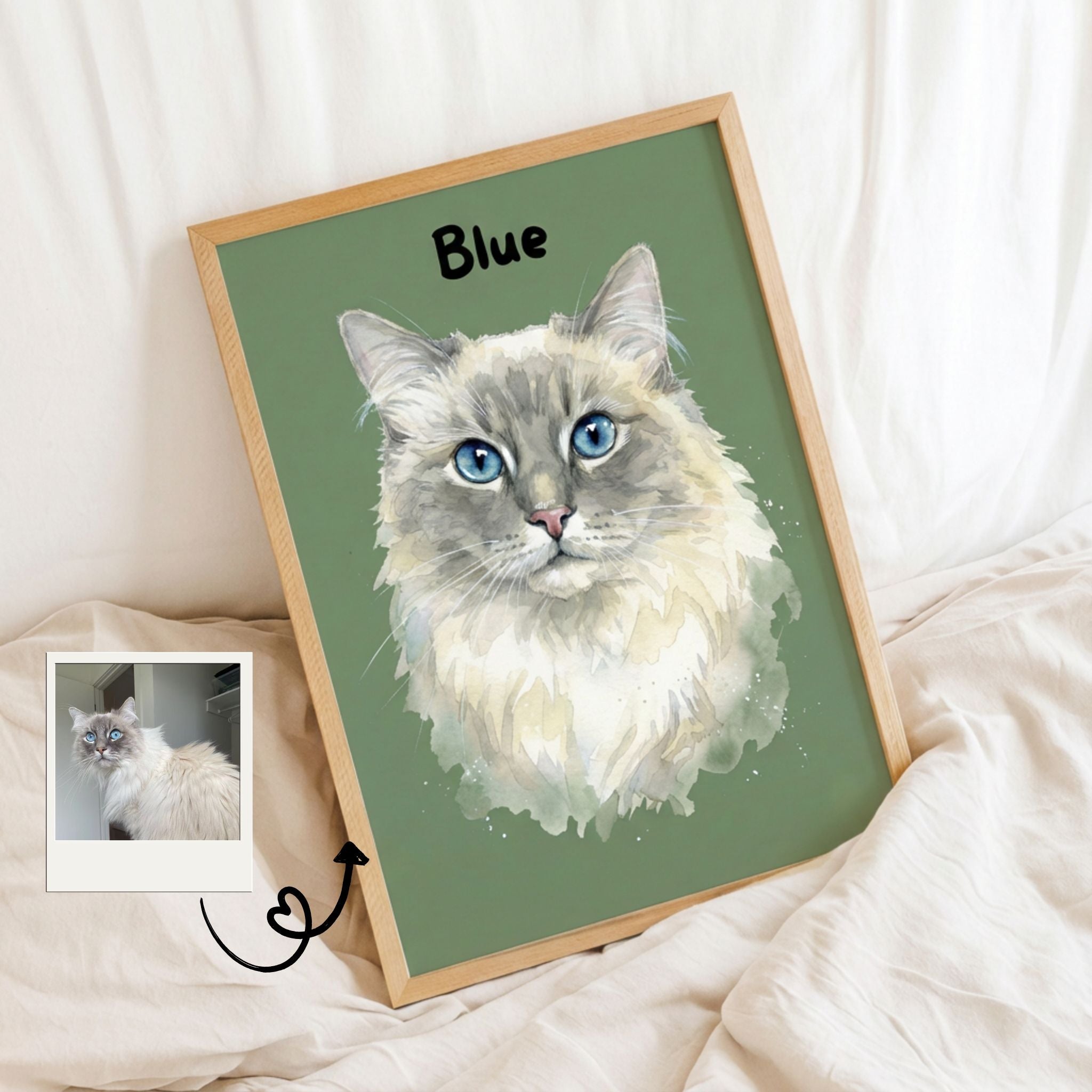 Custom Pet Watercolor Portrait
