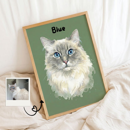 Custom Pet Watercolor Portrait
