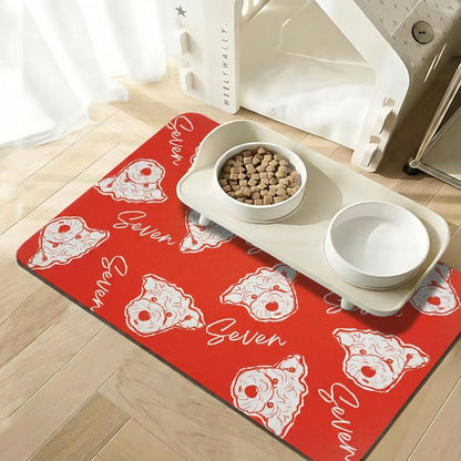 Custom Pet Line Art Diatomite Bath Mat