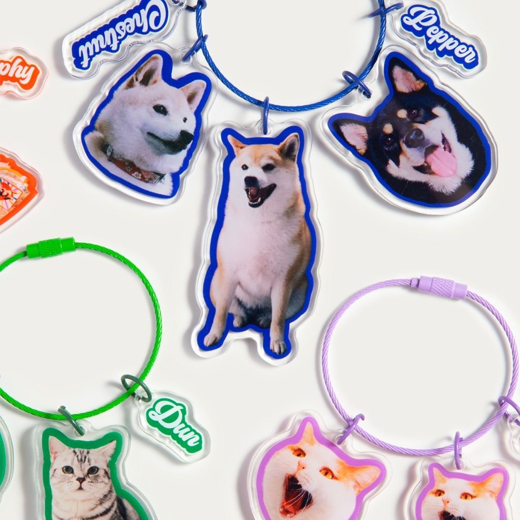 Custom Multi-Charm Pet Keychain