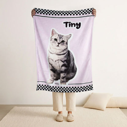 Custom Checkered Pet Blanket