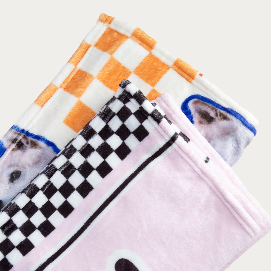 Custom Checkered Pet Blanket