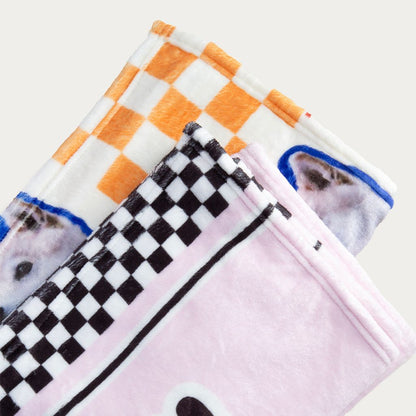 Custom Checkered Pet Blanket