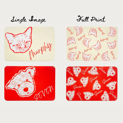 Custom Pet Line Art Diatomite Bath Mat