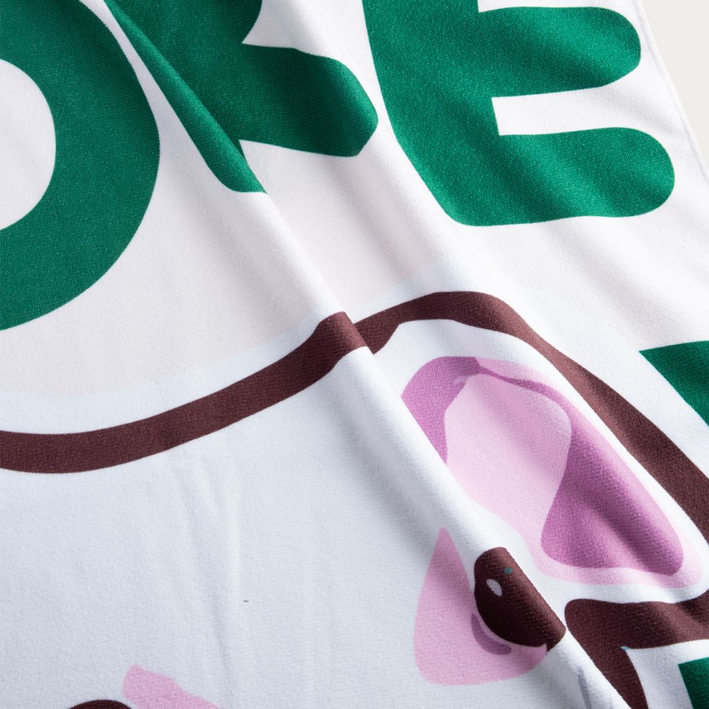 Custom Pet Beach Towel with Name Background