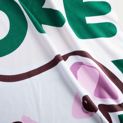 Custom Pet Beach Towel with Name Background