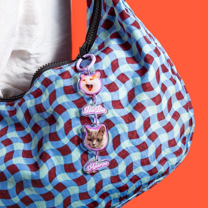 Custom Multi-Pet Portrait Acrylic Keychain – Vertical