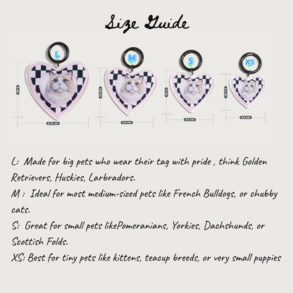 Custom Pet ID Tag with Name | Heart-Shaped