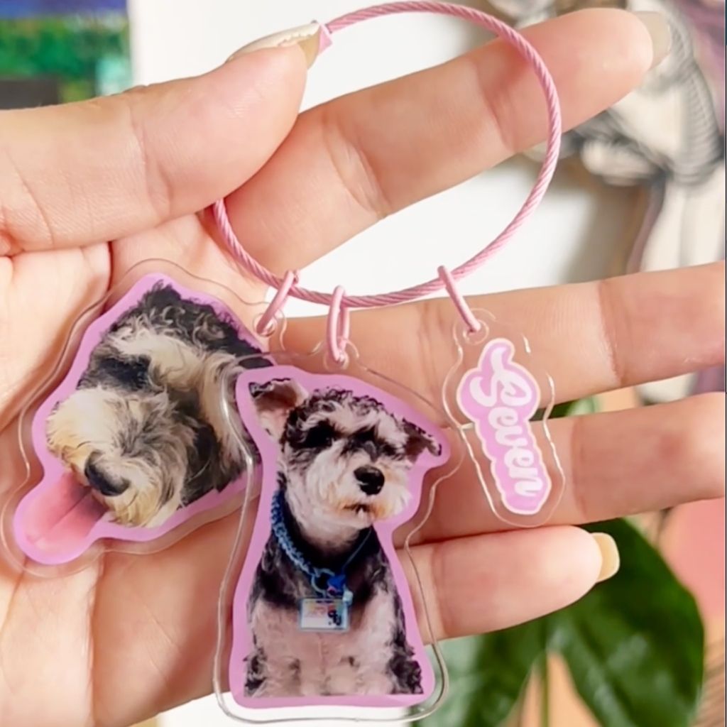 Custom Multi-Charm Pet Keychain