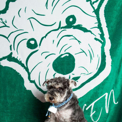 Custom Pet Line Art Blanket