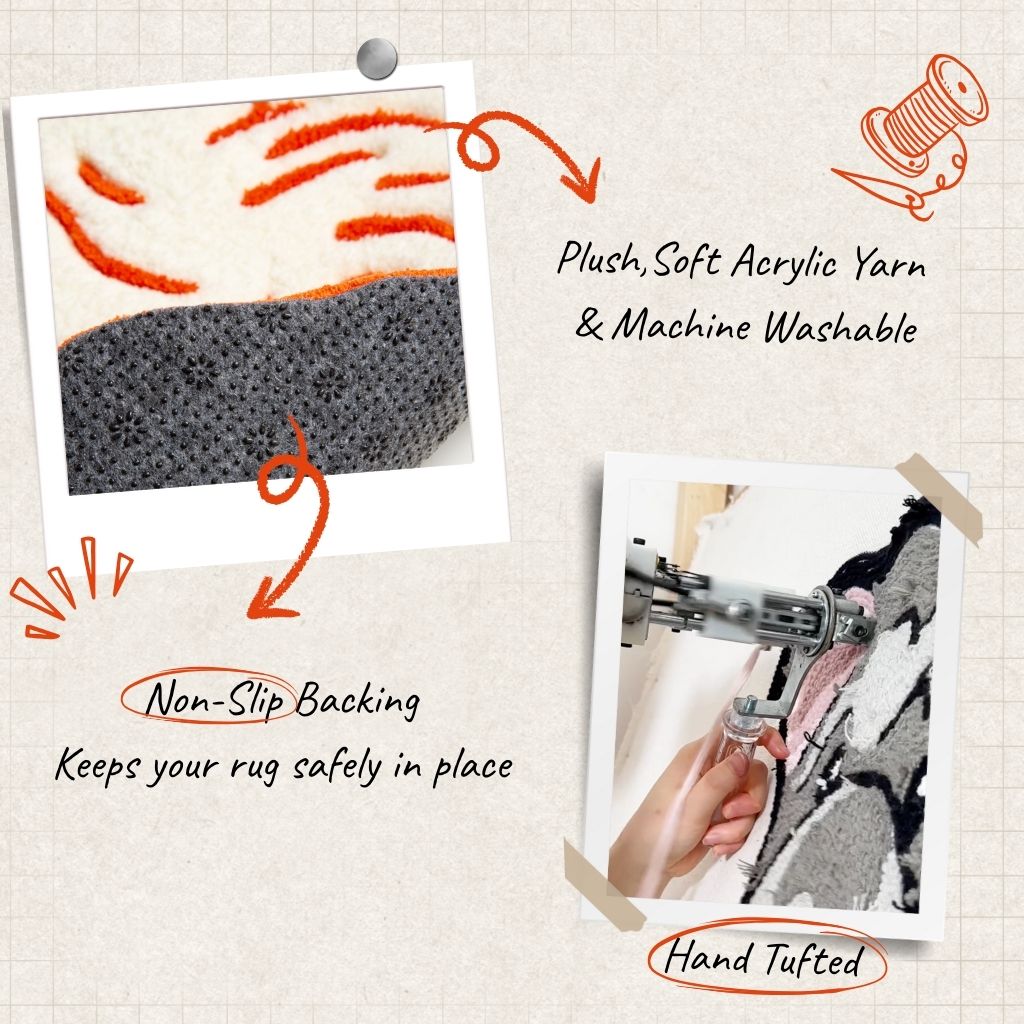 Custom Pet Shaped Tufted Rug with Name