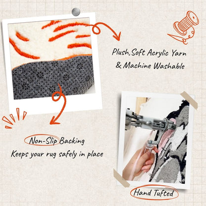 Custom Pet Shaped Tufted Rug with Name