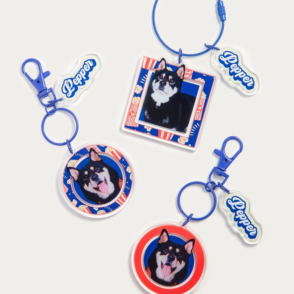 Custom Square Acrylic Pet Keychain