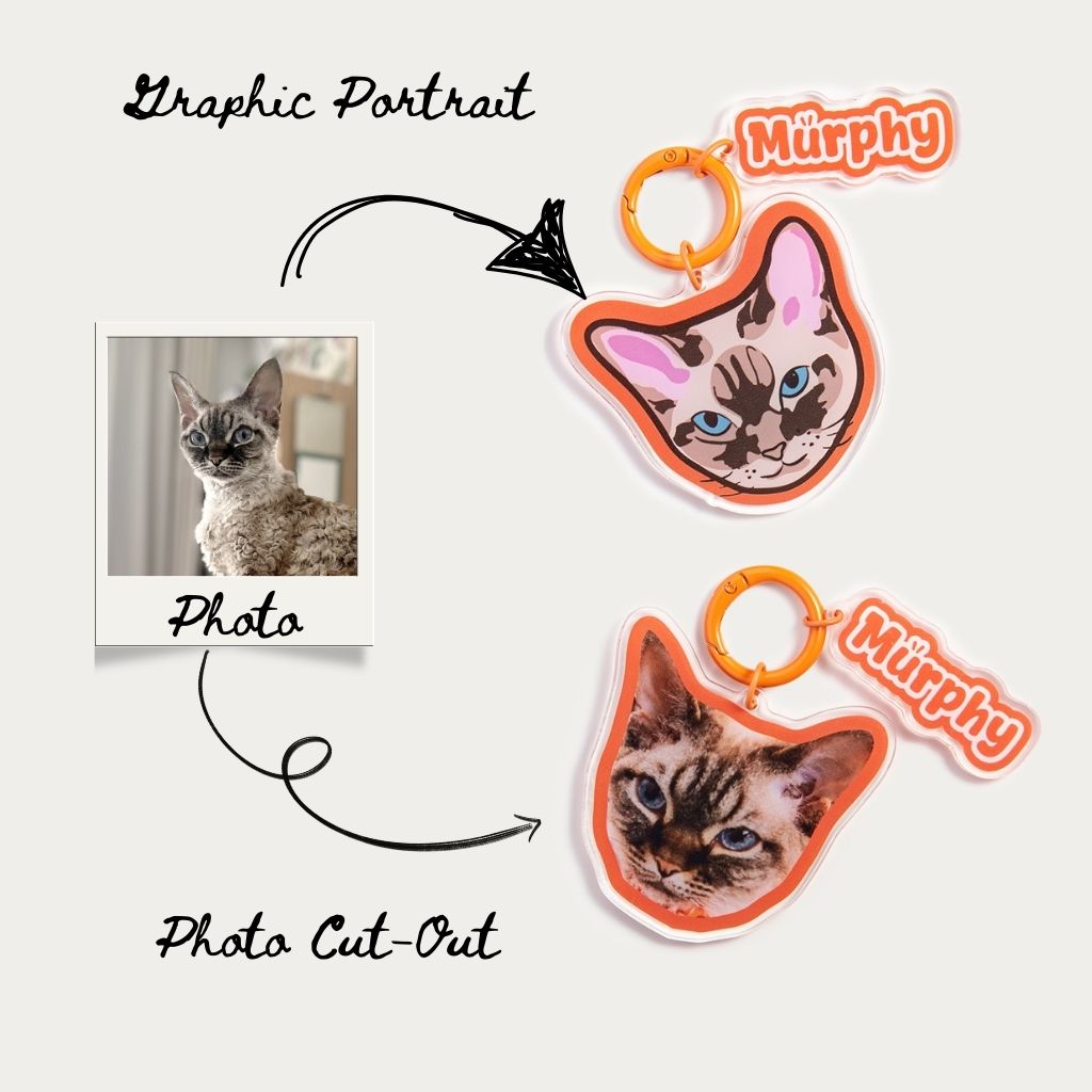 Custom Pet Shape Acrylic Keychain
