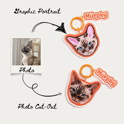 Custom Pet Shape Acrylic Keychain