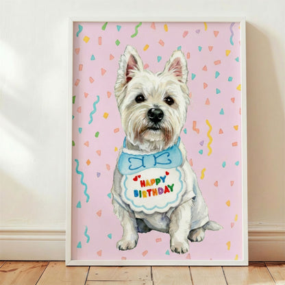 Custom Pet Birthday Portrait