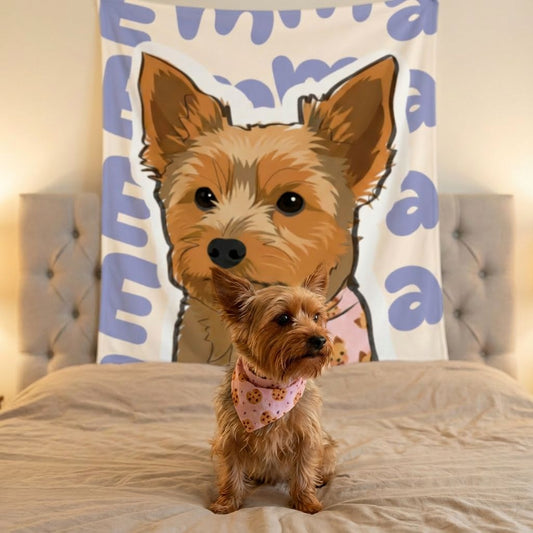 Couverture personnalisée avec le nom de l'animal
