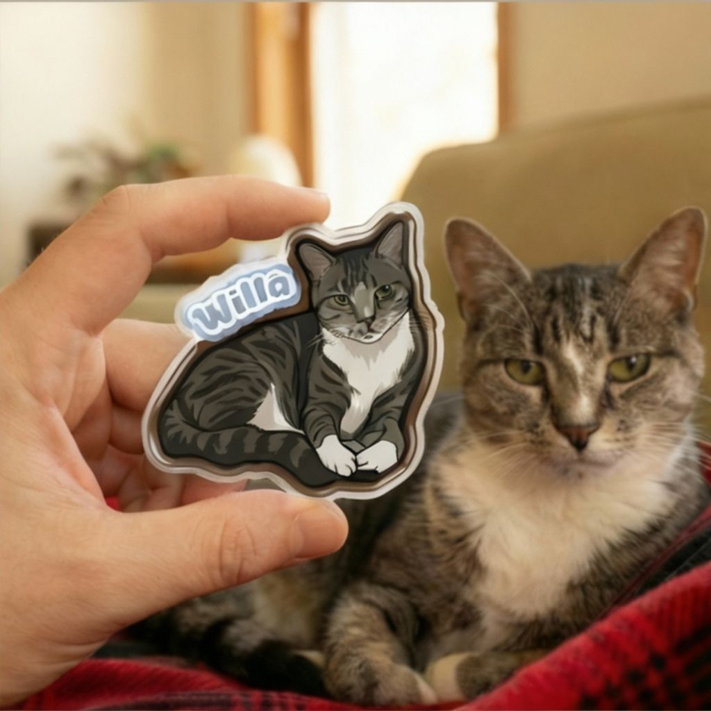 Custom Pet Shape Acrylic Fridge Magnet