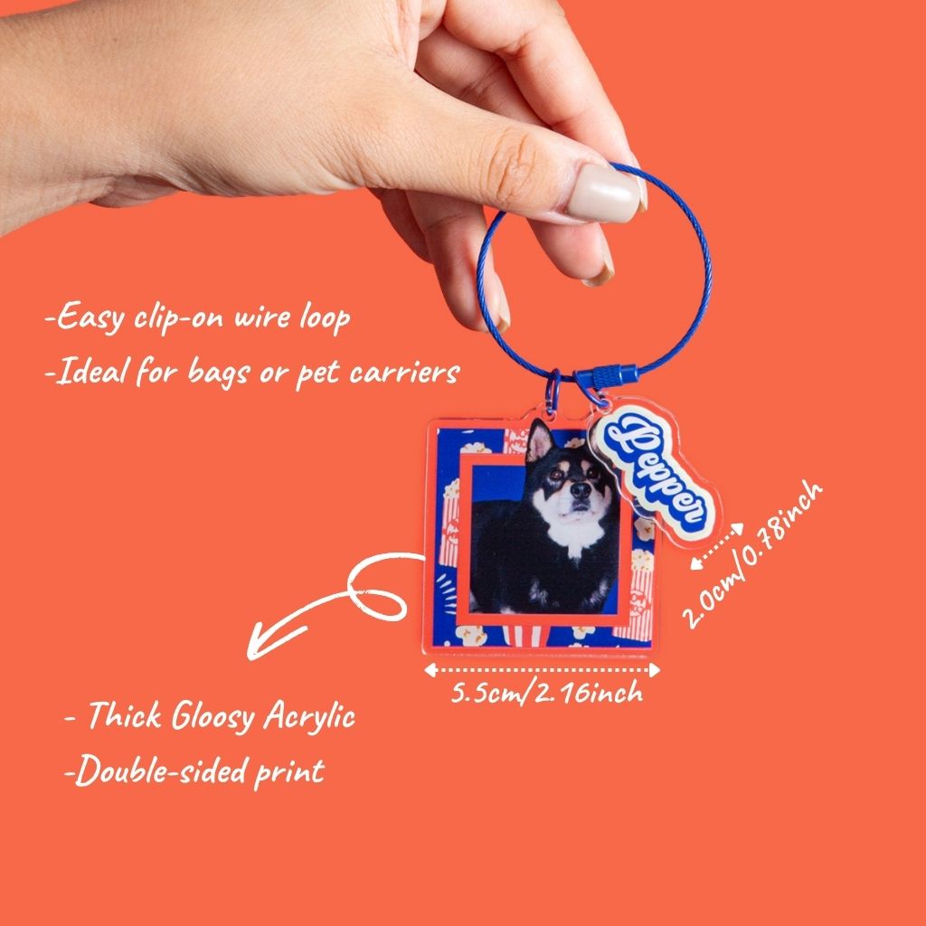 Custom Square Acrylic Pet Keychain