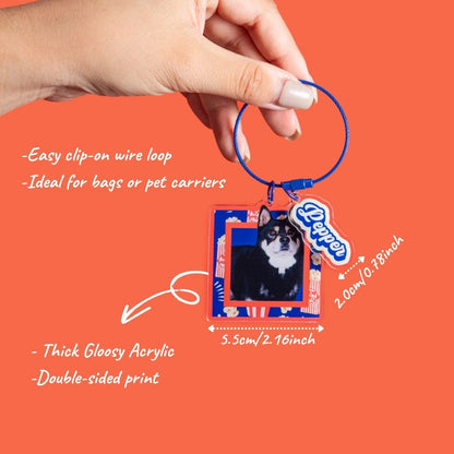 Custom Square Acrylic Pet Keychain