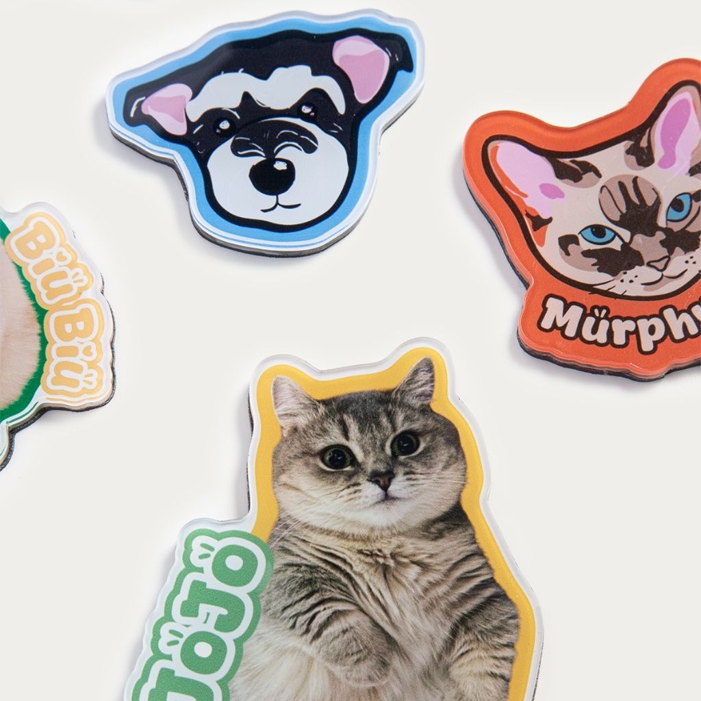 Custom Pet Shape Acrylic Fridge Magnet