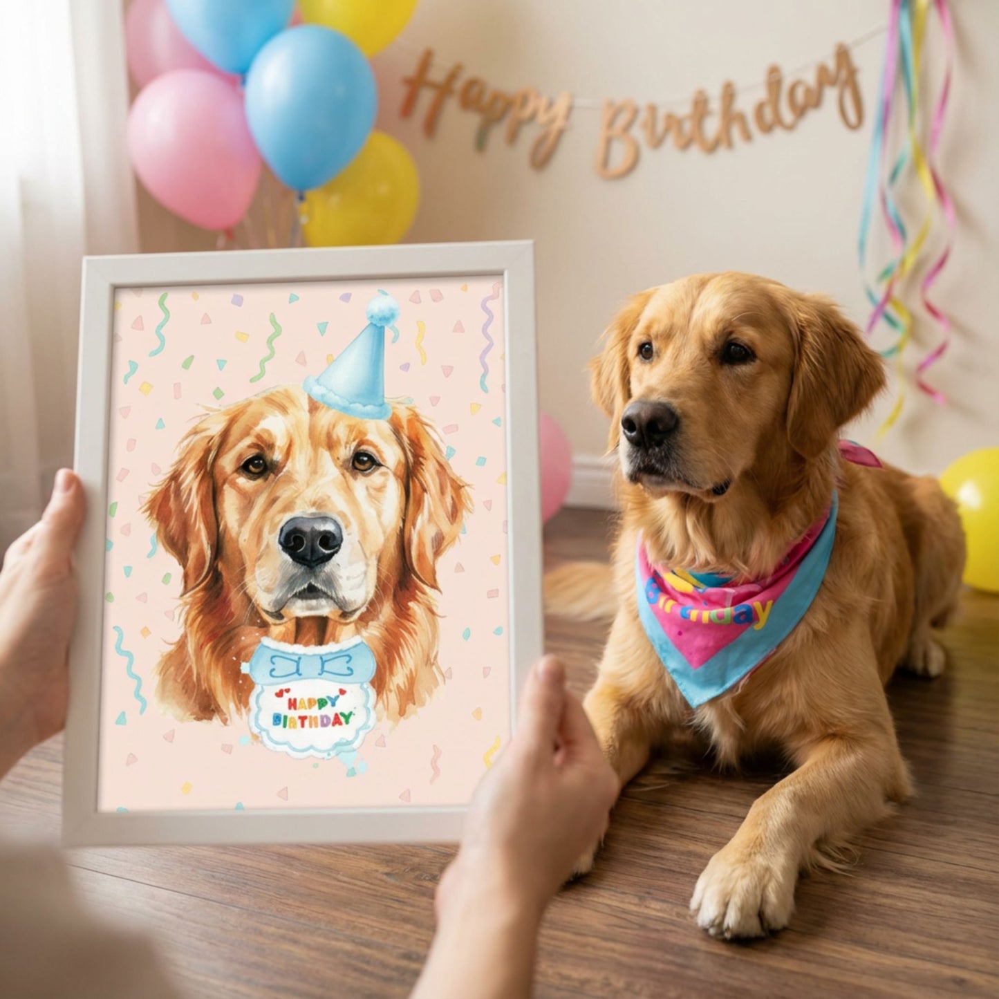 Custom Pet Birthday Portrait