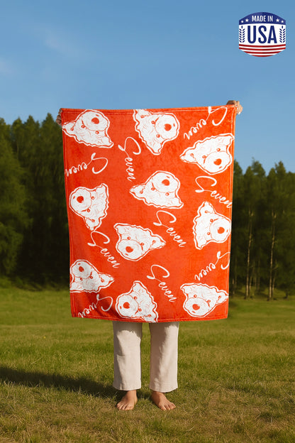 Custom Pet Line Art Fleece Blanket