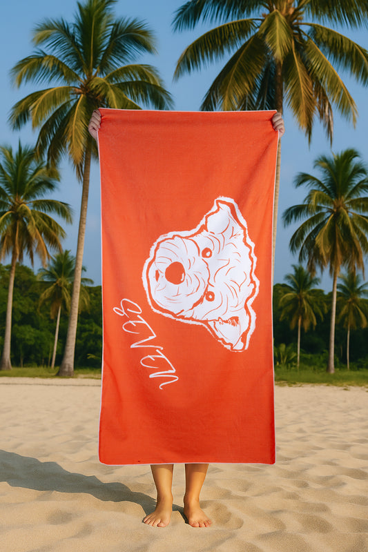 Custom Pet Line Art Beach Towel | Personalized Microfiber Towel for Beach, Home & Gifts