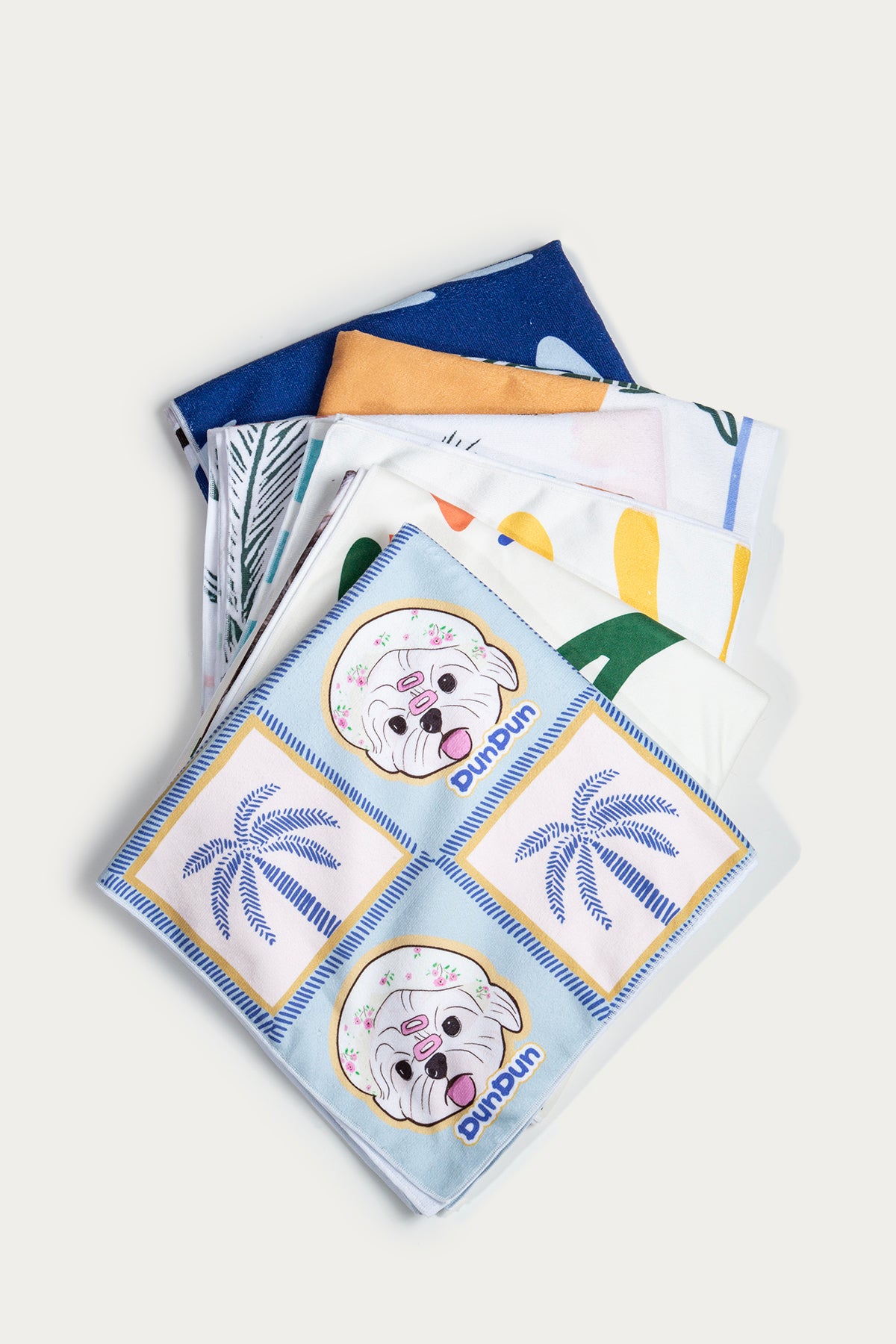 Custom Pet Beach Towel | Beach Scene Background with Personalized Pet Portrait | Optional Line Art or Graphic Illustration